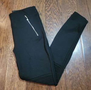 Zara moto high waist legging pants